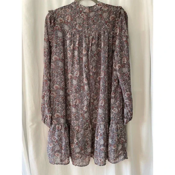 Dress Forum Floral Long Sleeve Short Peasant Dress Small - Picture 3 of 13
